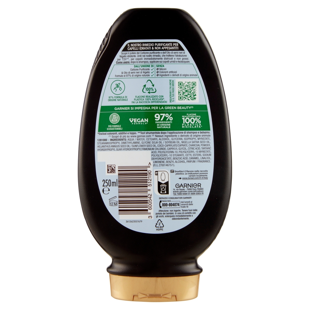 Garnier Ultra Dolce Carbone Magnetico Balsamo Purificante & Idratante 250 ml